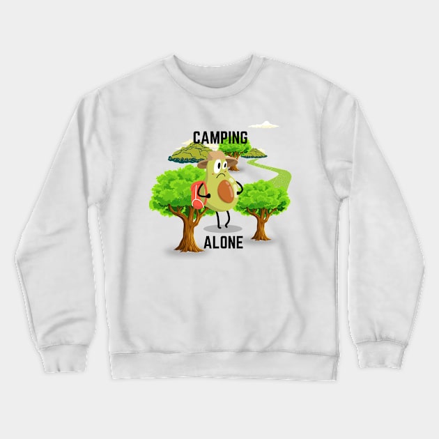 Cartoon Pear Camping Alone Crewneck Sweatshirt by NICHE&NICHE